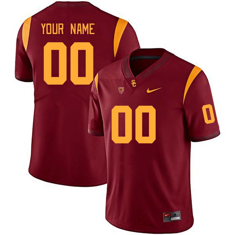 Custom USC Trojans Name And Number College Football Jerseys Stitched-Cardinal